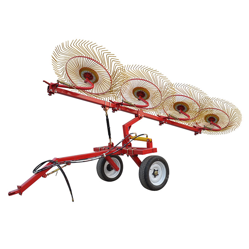 Ang single side wheel rake ay makabuluhang nagpapabuti sa kahusayan ng pag-aani ng hay at forage